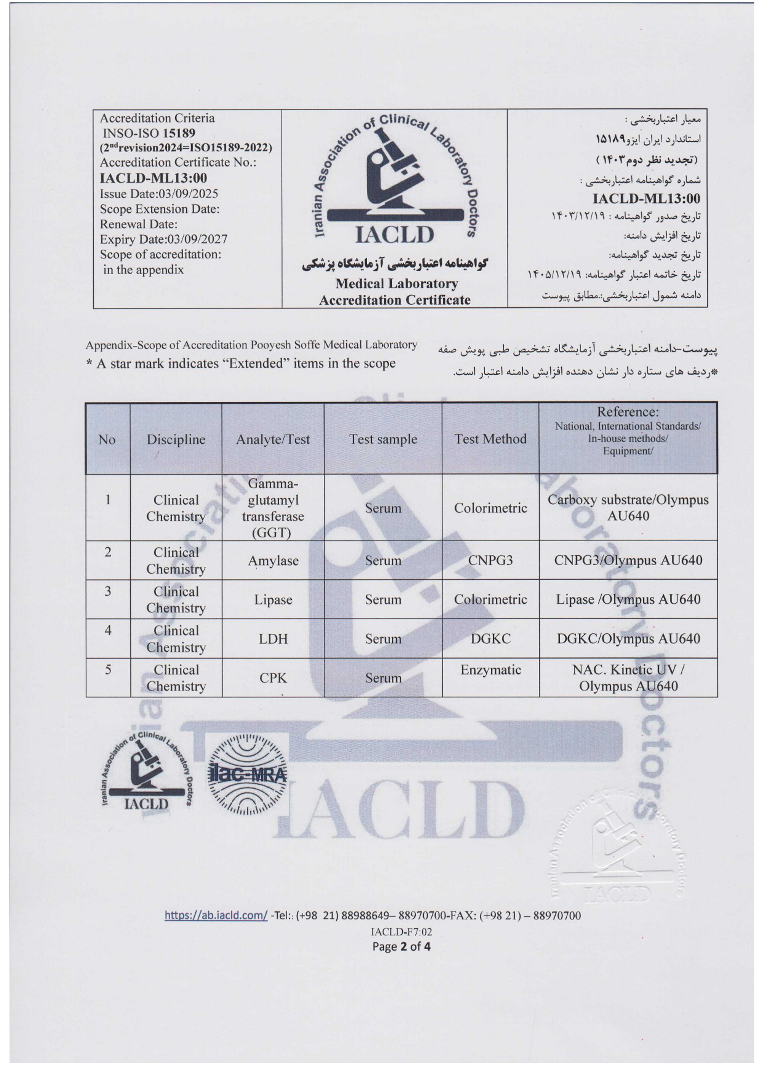 گواهینامه  ایزو 15189